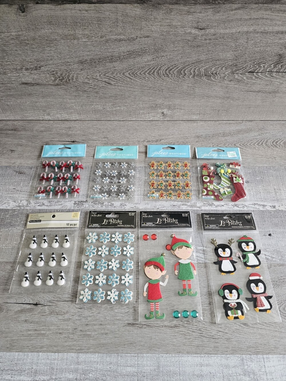 Sticker Lot Christmas Scrapbooking 3D Stickers Holiday Winter RARE Jolee's #133